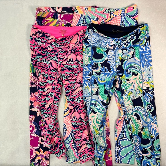 Lilly Pulitzer Set of 4 Luxetic Leggings Small - Picture 1 of 11